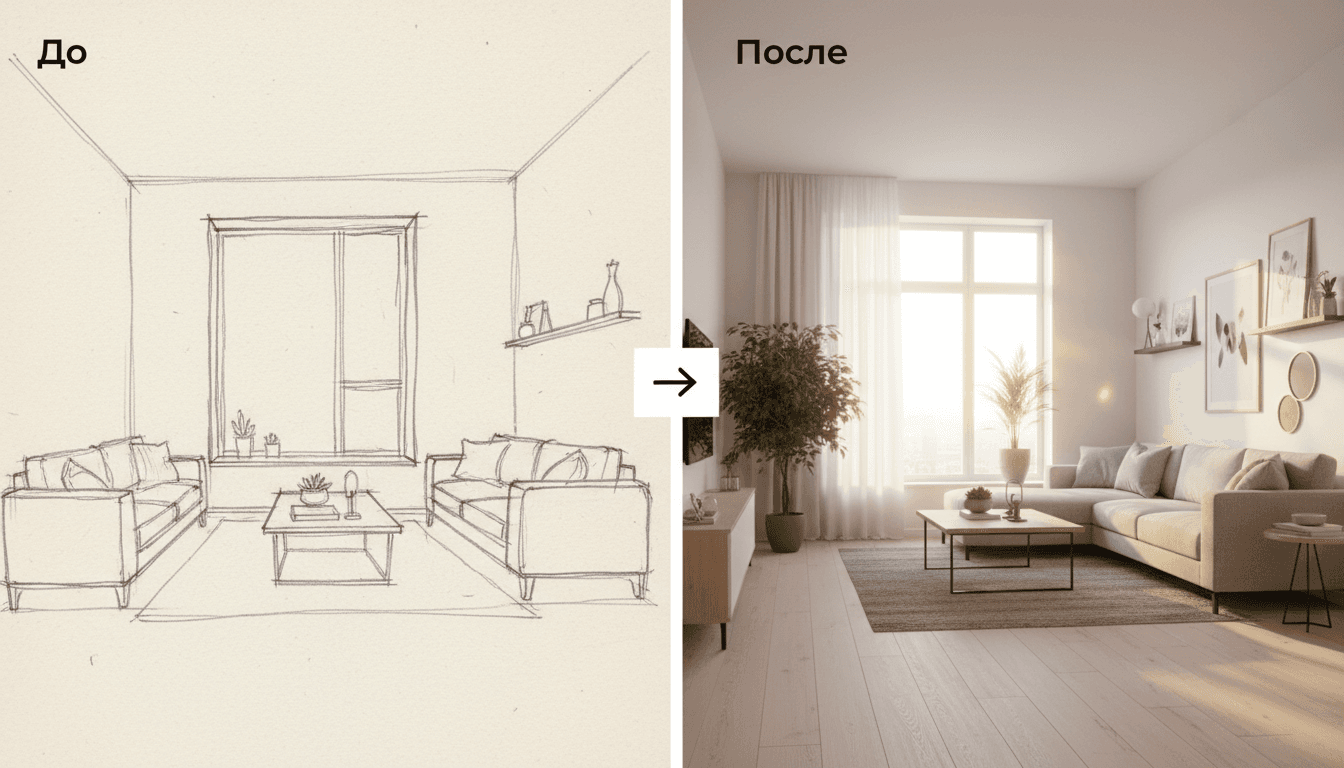 Визуализация ремонта: от эскиза к реалистичному изображению